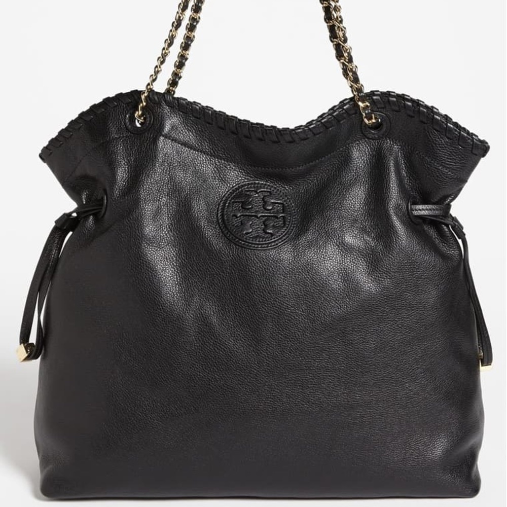 Tory Burch ‘Marion’ Slouchy Tote - Black